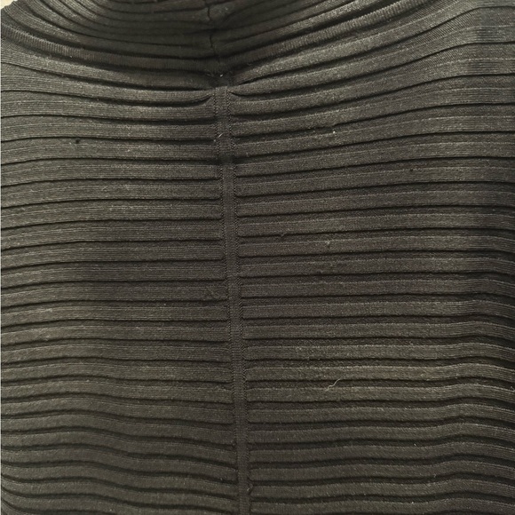 Exhibit A Black Ribbed Silk-Blend Mock Neck Long Sleeve Top Size Medium Preppy - Picture 3 of 11